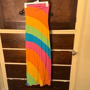 Show Me Your MuMu Vibrant Rainbow Maxi Dress